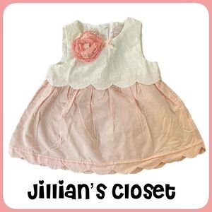 JILLIAN’S CLOSET Light Pink & White Sleeveless Girls Dress 12 Months